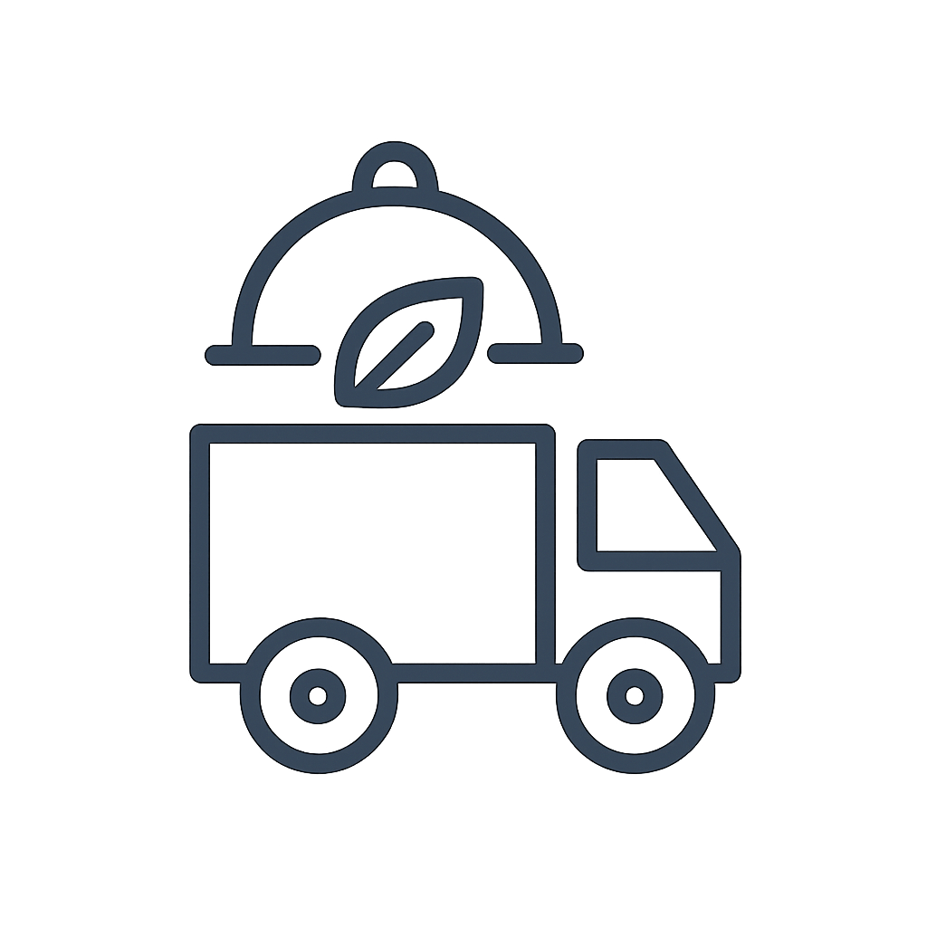 A clean, modern logo for a logistics and food trading company called P2B s.r.o., using a simple icon and professional typography